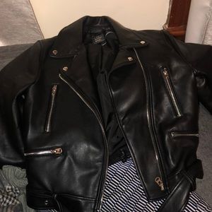 ZARA leather biker jacket